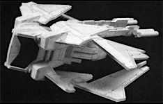 Kenner Xizor’s Virago Foam-Model im Flug-Modus, schwarzweiß