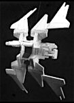 Kenner Xizor’s Virago Foam-Model im Attack-Modus, schwarzweiß