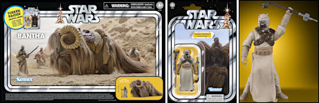 Bantha verpackt und Tusken Raider verpackt