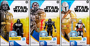 Epic World of Action Darth Vader, Dark Trooper und The Mandalorian verpackt